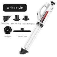 Yinrunx Toilet Plunger, Sink Plunger, Drain Cleaner, Powerful Electric Air Drain Blaster High Pressure Cleaner Pump Toilet Dredge Clog Remover for Kitchen, Bathroom, Shower, Clogged Pipe