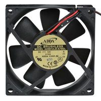 Professional Grade Products AD0812LB-A70GL DC-Fan, Ball Bearing, Lead Wire, 12V, 26.12 CFM, 80 mm x 80 mm x 25 mm