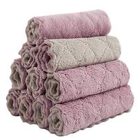 Goodfans 10 pcs Soft Smooth Water Absorption Solid Home Dishcloth Bowl Cleaning Cloth Sponges