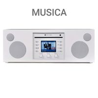 Como Audio: Musica - Wireless Music System with CD Player, Internet Radio, Spotify Connect, Wi-Fi, FM, Bluetooth and One Touch Streaming - Piano White