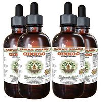 Ginkgo, Bai Guo Ren (Ginkgo Biloba) Tincture, Dried Seed Liquid Extract, Ginkgo, Glycerite Herbal Supplement 4x4 oz