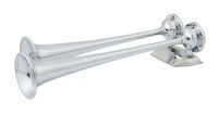 AFI 10624 Heavy Duty Marine Dual Trumpet Deck Air Horn (24-Volt, Chrome)