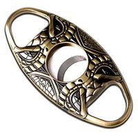 WMM- Cigar cutter Ancient Animal Pattern Cigar Cutter Stainless Steel Double Blade Guillotine Scissors for Most Size of Cigars (Color : Brass)