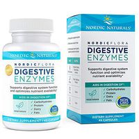 Nordic Naturals Nordic Flora Digestive Enzymes - Wide-Spectrum Formula for Digestive System Function and Optimal Nutrient Availability*, Non-GMO and Certified Vegetarian, 45 Count