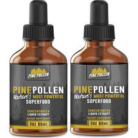 Pine Pollen Tincture - 2 Pack - Extra Strength Liquid Tincture Extract - Alcohol Free - Testosterone