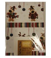 Boofle Merry Christmas Gift Wrap Sheet & Tag - Xmas Gift Wrapping Paper Presnet