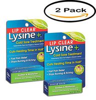 PACK OF 2 - Lip Clear Lysine+ Cold Sore Treatment Ointment, 0.25 oz