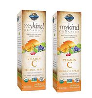 MyKind Organics Certified Organic, Whole-Food, Vitamin C Spray Liquid Dietary Supplement in Delicious Orange Tangerine with No Added Sugars or Stevia 2 Ounces (Pack of 2)