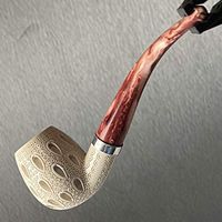 Fully Decorated Latticework Apple Meerschaum Tobacco Pipe by Paykoc M02040(L)