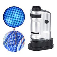 Jiusion Portable Pocket Mini Microscope Loupe Magnification 20X 40X Magnification Handheld Compound Digital Scope Magnifier with LED Illumination for Jewelry Cash Coins Detecting Inspection