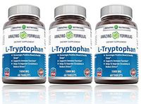 Amazing Formulas L-Tryptophan - 1000 Mg, Tablets - Non-GMO - Encourages Positive Mood & Restful Sleep - Supports Immune Function - Helps to Improve Circulation & Reduce Stress* (60 Count (Pack of 3))