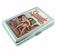 Spank Magazine Sexy Vintage Metal Silver Cigarette Case Holder Wallet RFID-blocking