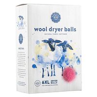 Woolzies Wool Dryer Balls Organic: Our Big Wool Spheres are the Best Fabric Softener | 6-Pack XL Dryer Balls for Laundry is Made with New Zealand Wool | Pink Laundry Balls for Dryer