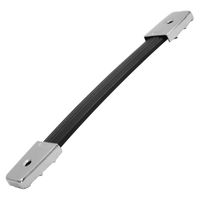 Seismic Audio - Strap-Handle-Chrome - Rubber Strap Handle with Metal Insert and Chrome End Caps for use with Pro Audio Gear - Replace Old Handles