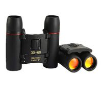 Shiratori 30x60 Small Compact Lightweight Mini Pocket Folding Binoculars Telescope with Low Light Night Vision for Outdoor, Travelling, Sightseeing, Hunting Red Film