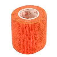 Pack of 3 Rolls Waterproof Self Adhesive Bandage Tape Finger Joints Wrap Sports Care (2 inch*6yds, Fluorescnet Orange)