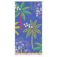 Caspari Paradise Palms Facial Tissue Hankies in Blue - 50 Count