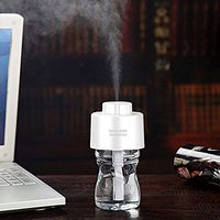 CTKcom Mini Portable Bottle Cap Design USB Ultrasonic Humidifier Air Diffuser for Office Travel Home Room Bedroom Desk Car Vehicle,White