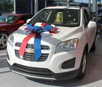 30" Magnetic Car Bow - Made in USA (Patriotic (Red/White/Blue))