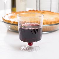 Disposable Wine Glasses 8 Oz Plastic Clear Heavyweight 1-piece Upscale (240)