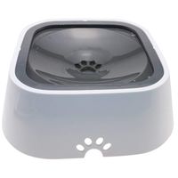 TagME Dog Dripless Water Bowl, Anti-Splash Pet Bowls, FDA Grade Material, Vehicle Carried Travel Water Bowls, Healthy & Dishwasher Safe,50 OZ Grey