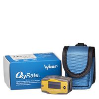 OxyRate Pediatric Finger Tip Pulse Oximeter for Kids (Large Display) with Free Carrying Case, Protective Rubber Boot, Landyard and Batteries
