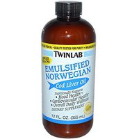 Twinlab Emulsified Norwegian Cod Liver Oil Lemon - 12 fl oz