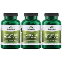 Swanson Turkey Tail Mushroom Supplements Immune Support Liver Support Cellular Health 500 mg 120 Capsules (3 Pack)
