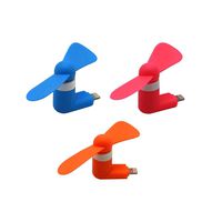 USB Mini Portable Cell Phone Fan,180 Rotating(2leaves) Compatible for iPhone iPad,Smartphone Phone Accessories Summer Cooling Essential Tools(3pcs,Pink,Orange,Blue)