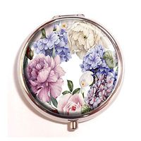 LCTCKP Floral with roses Custom Fashion Hot Round Pill Box Decorative Metal Western Medicine Tablet Container Box