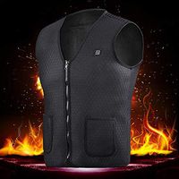 3dsll0 Heated Vest Jacket for Women and Men,Adjustable Temperature USB Heated Clothes Washable Electric Vest for Outdoor Activities in Cold Winter