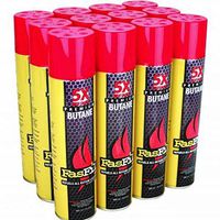 Fasfil Large Quintuple Refined Butane Gas Fuel Refill - 12 Cans