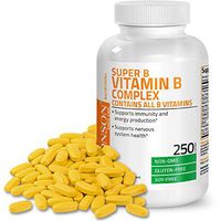 Bronson Vitamin B Complex (Vitamin B1, B2, B3, B6, B9 - Folic Acid, B12), 250 Tablets