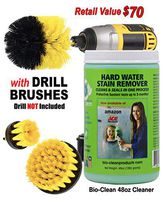 Ultimate Bio-Clean:Safe Hard Water Spot Stain Remover (48oz Extra Strength) Spot Cleaner Removes Tough Hard Water Stains from: Shower Doors and Glass, Windshields, Metals and Stones.