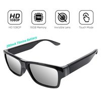 Sunglasses with Mini Camera FHD 1080P Video Recording, Wearable Surveillance DVR Glasses Camera with Remote Control, Convince for Evidence Collection, Daily Life/Excellent Moments Record.