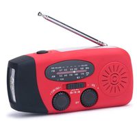 Lanshanchu Emergency Dynamo NOAA FM AM WB Weather Radio Solar Hand Crank Radio with 3-LED Flashlight & 1000 mAh Power Bank for Hiking Camping Snow Storm Hurricane