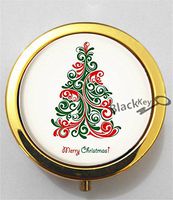 BlackKey Christmas 3-Compartment Decorative Pocket Gift Box Case Organizer for Pill, Color 2 -2287