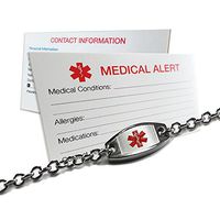 My Identity Doctor - Engraved On Coumadin Small and Light Medical Alert Bracelet, Stainless Steel, ID Card Included