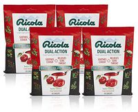 Ricola Dual Action Cherry Herbal Cough Suppressant Throat Drops, 19ct Bag (Pack of 4)