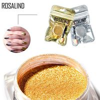 Hunputa Nail Art Powder,Rosalind Women Nail Art Glitter Mirror Powder Effect Chrome Nails Pigment Gel Polish DIY (2PCS(Silver +Gold))