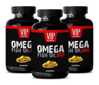 Natural Immune Booster Omega Fish Oil 8060-3 6 9 Omega Oil - 3 Bottles 180 Softgels