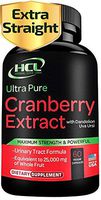 Cranberry Extract Pills - Super Strength 50:1 Whole Fruit Concentrate Equals to 25,000mg of Fresh Cranberries Plus Dandelion & Uva Ursi - Natural UTI Support - Kidney Cleanse & Urinary Tract Health