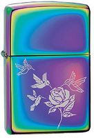 Zippo Personalized Message Engraved Customized Gift for Him for Her Hummingbird Style1 Indoor Outdoor Windproof Lighter