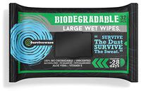 Surviveware Biodegradable Wet Wipes Large Pack - Rinse Free Shower Wipes for Post Workouts, Camping, Backpacking, Outdoors and Hiking