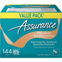 ..Assurance Premium Washcloths Value Pack 144 Count Carton, 1-Pack