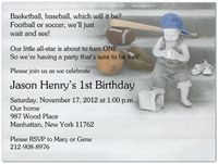Little Sport 1st Birthday Invitations - Set of 20