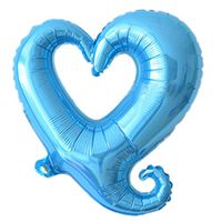 uxcell Foil Heart Design Inflation Balloon Wedding Party Celebration Decor 14.6 Inch Light Blue