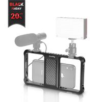 SMALLRIG Smartphone Video Rig, Filmmaking Vlogging Rig Metal Case Phone Video Stabilizer Aluminium Alloy Grip Tripod with Cold Shoe Mount for Videomaker Videographer for iPhone Huawei - CPU2391