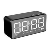 Weisfe78 Alarm Clock Radio with USB Charging for Smartphones & Tablets, Wireless Blueteeth Speaker, Dual Gradual Wake Alarm, Battery Backup, Auto Time Set, Large LED Display, AM/FM