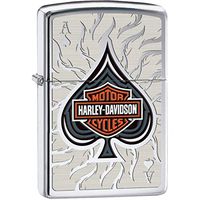 Personalized Zippo Harley-Davidson Spade High Polish Wind Proof Oil Lighter Free Engraving. (28688)